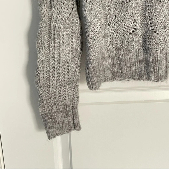 J Crew Pointelle Cable Knit Alpaca Blend Oversized Sweater - 29369 - Picture 9 of 12